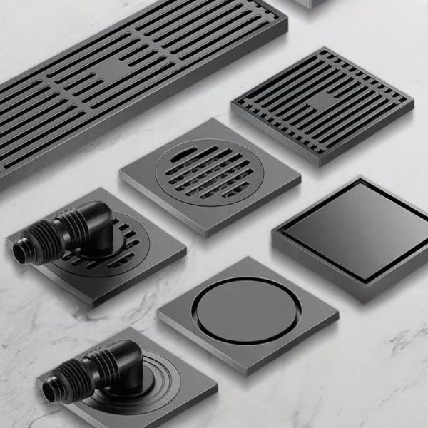 High Quality All Brass Floor Drain Core Gold Square Strainer Odor