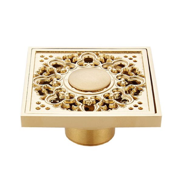 All Copper Floor Drain Gold Free Shipping Kitchen or Bathroom Shower Floor Drain