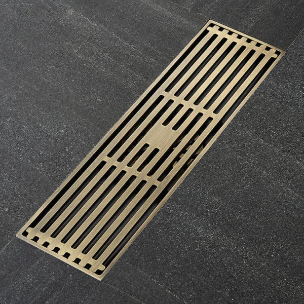 Brass Long Drains Bathroom Accessories Square Linear Floor Drain