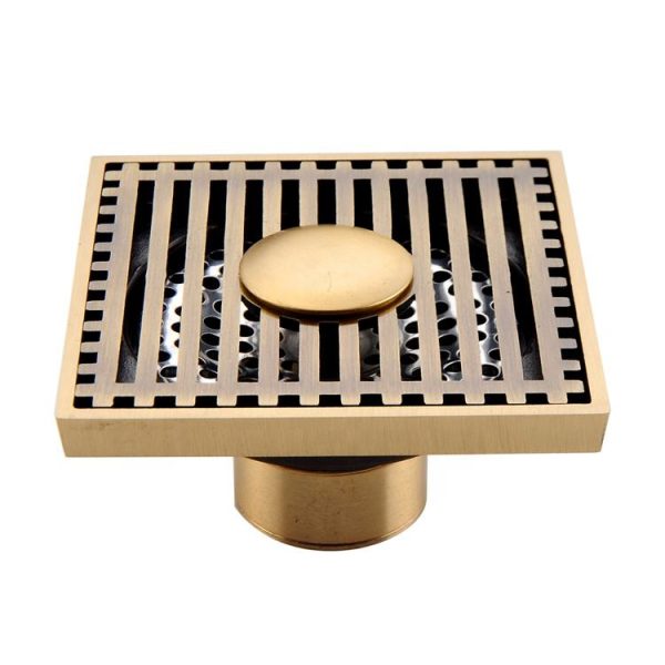 Wholesale Bathroom Shower Drain Antique Brass Lattice Floor Drai