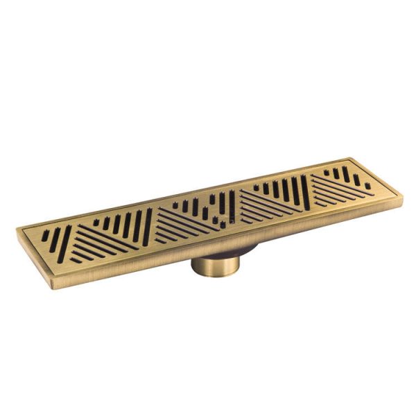 Brass Long Drains Bathroom Accessories Square Linear Floor Drain
