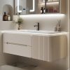 MP BC 101 Wholesale White Solid Wood Bathroom Furniture Bathroom Cabinet American Bathroom Cabinet