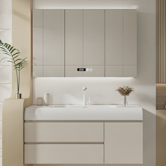 Light Luxury Modern Chi Mei Stone Basin Bathroom Cabinet