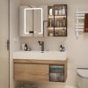 MP BC 1011 Wooden Double Drawer Bathroom Half Wall Bathroom Cabinet