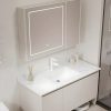 MP BC 10117 Wall Mounted Bathroom Cabinet with LED Mirror and Ceramic Wash Basin Vanity