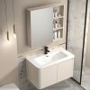 MP BC 1051 Modern Cream Bathroom Vanity with Integrated Ceramic Washbasin LED Mirror
