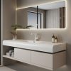 MP BC 1060 Solid Wood Multi layer Integrated Basin Combination Bathroom Cabinet