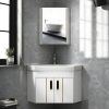MP BC 1087 Luxury White Aluminum Waterproof Wall Storage Triangle Corner Cabinet