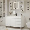 MP BC 1094 Luxury White Style Plywood Cabinet Single Sink Floor Standing Bathroom Vanities