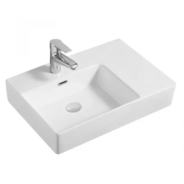 China Sanitary Ware Factory Wholesale Cube Wall Basin Left Hand Bowl