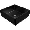 MP BS 1052 Sanitary Manufacturer Wholesale Basin Suppliers Milan Rectangular SS Inset Black Basin