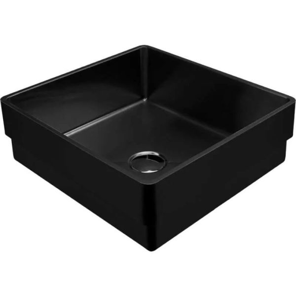 Sanitary Manufacturer Wholesale Milan Rectangular SS Inset Black Basin