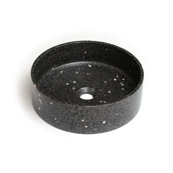 Mohom Terrazzo Modern Round Hand Sink Easy Clean Hotel Table Bathroom Basin