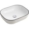 MP BS 1066 China Bathroom Basin Manufacturers Factory Wholesale Naples Black Line Counter Top Basin