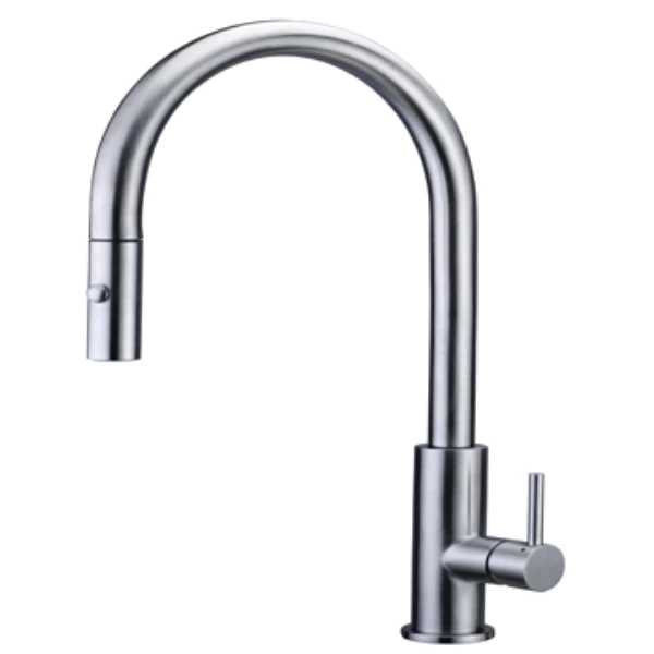 High Quality 304 Stainless Steel Single Handle Kitchen Faucet