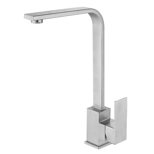Wall Mounted Square Kitchen Faucet with Pull Out Waterfall Tap