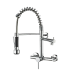 MP KF 1042 High Quality Chrome Spring Kitchen Sink Faucet with Pull Sprayer