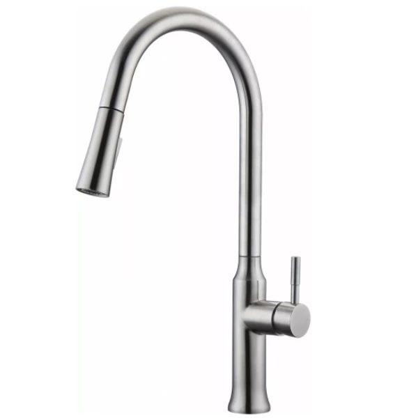 Brushed Nickel Hot Cold Sink Single Handle Kitchen Mixer Faucet