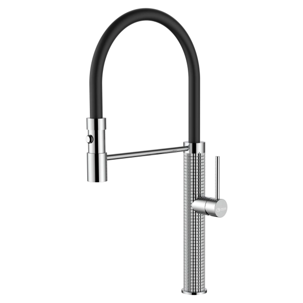 Bathroom Water Tap Single Lever Pull Down Spring Spray Kitchen Faucet