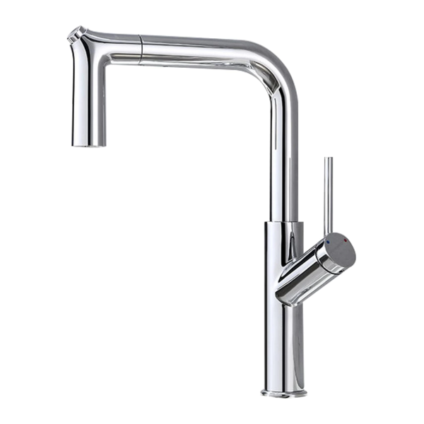 Chrome Pull Out Spout Water Tap 2 Ways Kitchen Faucet