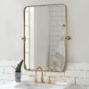 MP LM 1071 Wholesale Price Aluminum Frame Rectangle Round Corner Bathroom Dressing Wall Mirror