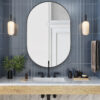 MP LM 1072 High Quality Aluminium Frame Oval Capsule Mirror