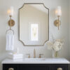 MP LM 1080 Modern Hotel Decorative Gold Metal Framed Irregular Wall Mirror