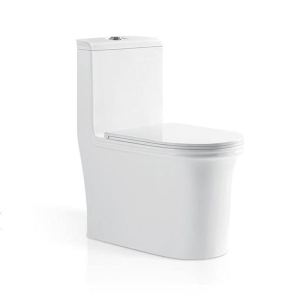 Modern White Ceramic Sanitary Ware Bathrooms One Piece Toilet
