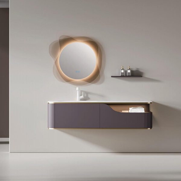 Modern Design Big Smart Mirror Quartz Countertops Bathroom Vanit