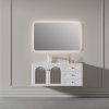 MP RM2617 Luxury White Oak Wall Mount Floating Plywood Vanity Cabinet