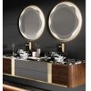 MP RM2622 Luxury Solid Wood Cabinet Marble Countertop Ceramic Basin Large Storage Cabinet