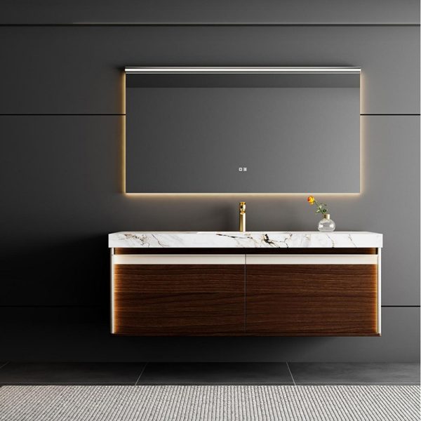 Luxury Hotel Waterproof Wall Hanging Bathroom Vanity Floating Cabinet