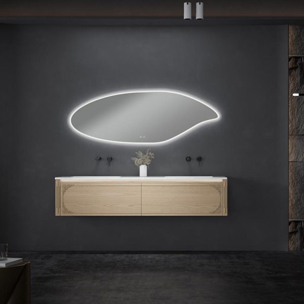 Nordic Original Wooden Style Bathroom Vanity With Smart Mirror