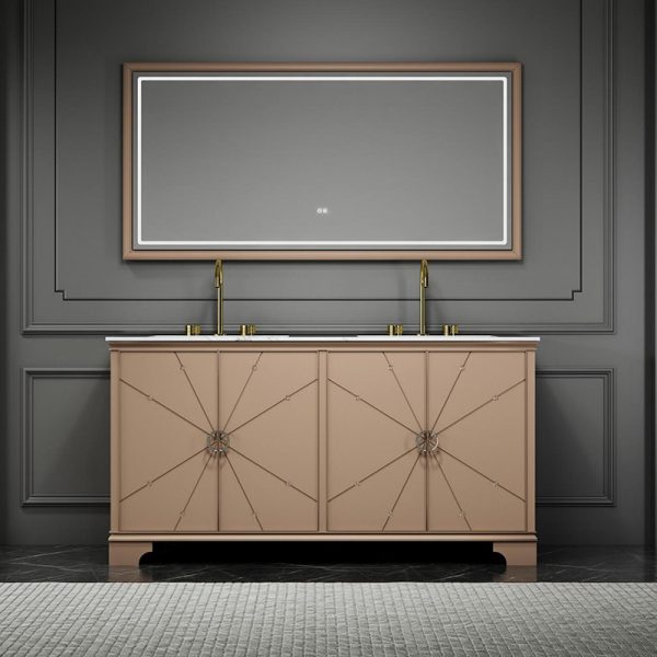 Bathroom Vanity Solid Wood Double Sink Bathroom Cabinet