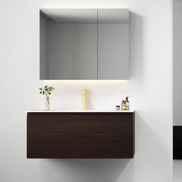 Luxury Small Wall Mounted Cabinet Face Basin Vanity Design Mirror