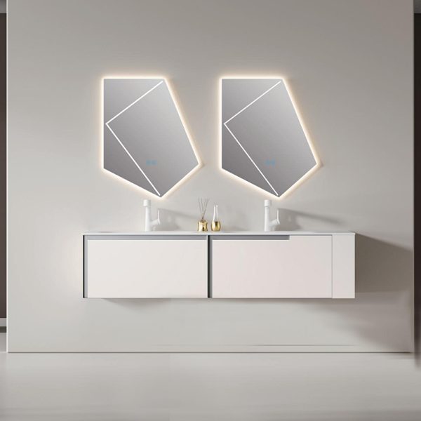 Luxury Bathroom Vanity Cabinet Stainless Steel Floor Mounted Vanity