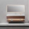 MP RM2677 Walnut Solid Wood Wall Mounted Smart Mirror Cabinet
