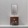 MP RM2685 Solid Wood Floor Standing Vanity Modern Water Resistant LED Bath Mirror Cabinet