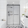 MP SD1017 China Factory Custom Frameless Double Sliding Tempered Glass Shower Door