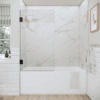 MP SDB 1012 No Border Bathtub Shower Doors Seamless Design Factory Warranty Included