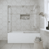 MP SDB 1021 Bathtub Shower Doors with Logo Wholesale Factory Custom Branding Solutions