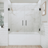MP SDB 109 Tempered Glass Bathtub Shower Doors Anti Shatter Factory Direct Wholesale