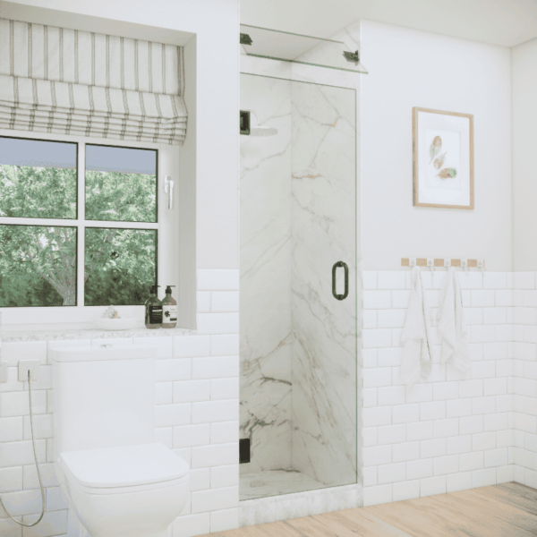 Commercial Grade Hinged Glass Shower Doors Wholesale & Factory Warranty Included