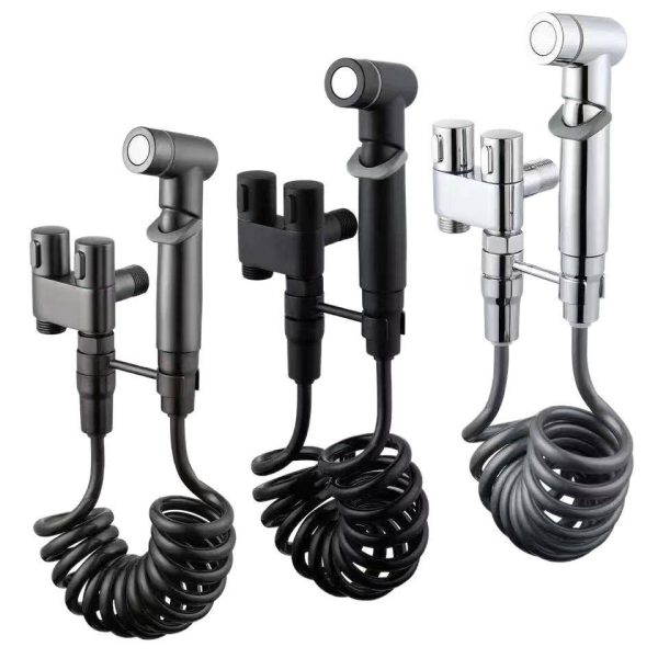 Brass High Pressure Handheld Bidet Set One in Two Out Muslim Shattaf Bidet Sprayer for Toilet