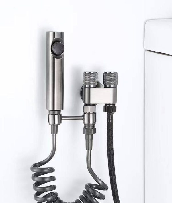 Bidet Shattaf High Pressure Jet Shower Holder Portable Toilet Spray Gun Set for Hotel