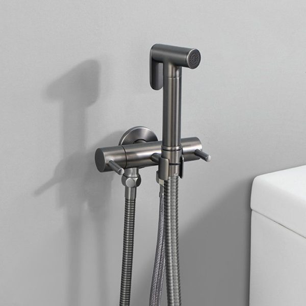 Gun Black Circle Handheld Bidet Sprayer Set
