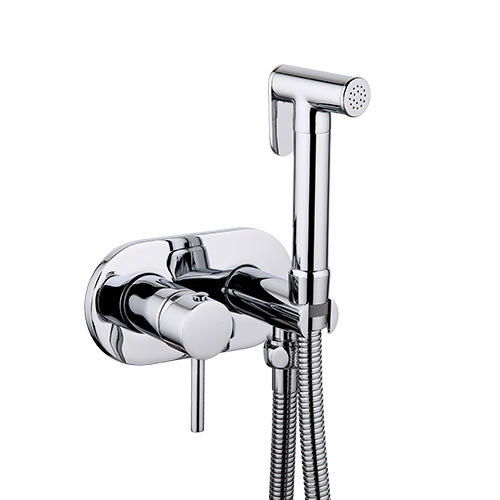 Single Handle Chrome Plated Toilet Bathroom Hot and Cold Bidet Sprayer