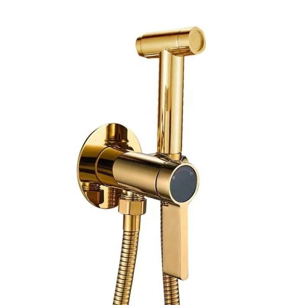 High Pressure Gold Plating Portable Bathroom Bath Bidet Sprayer Set