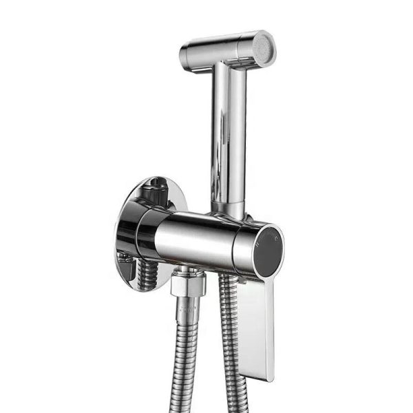 Concealed Embedded Pressurized Bathroom Flusher Sprayer Toilet Faucet