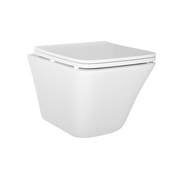 Factory Price square White Ceramic WC Public Wall Hung Toilet